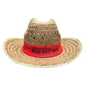 Disneyland Paris Buffalo Wild West Straw Western Hat Mickey & Friends 14" EUC